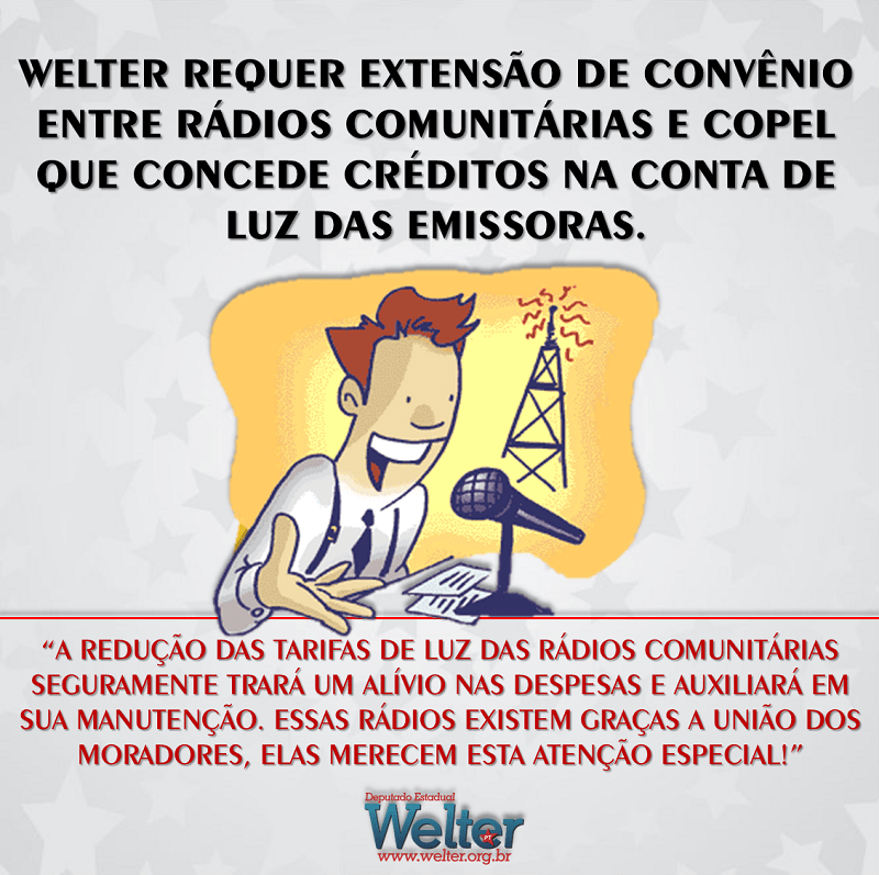 Rádio comunitária - Convênio com conta de luz